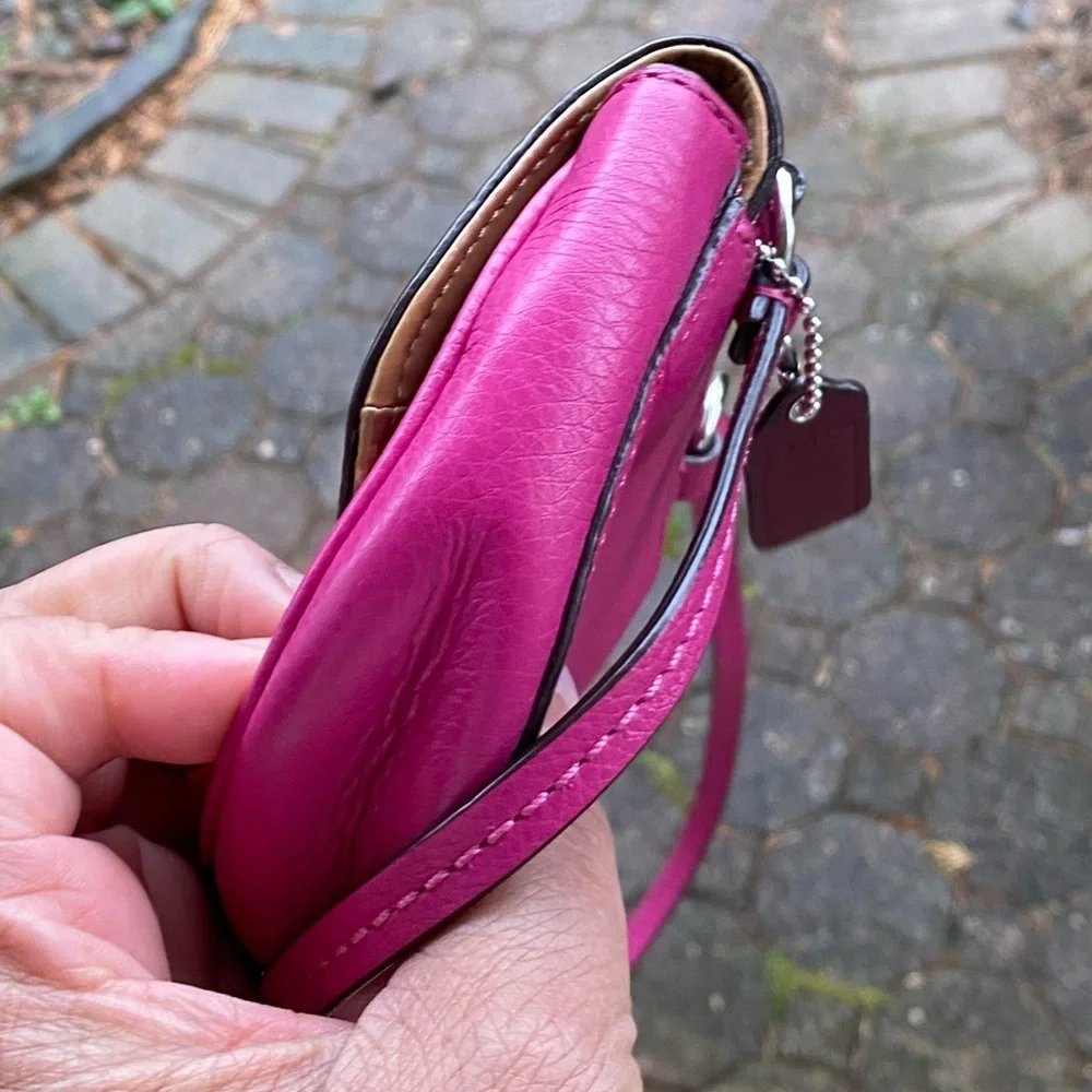 Coach Leather Mini Crossbody Bag, Barbie Pink